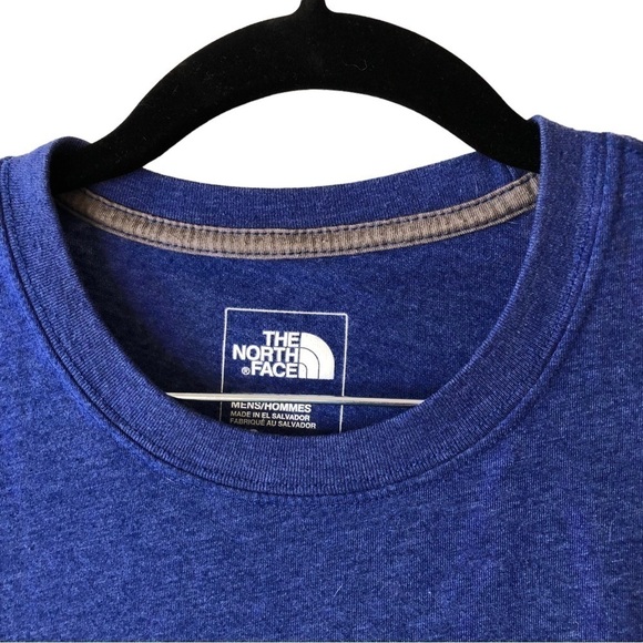 North Face Tee Unisex L Blue Get Lost Graphic on Front Short Sleeve Crew Neck - Picture 2 of 7
